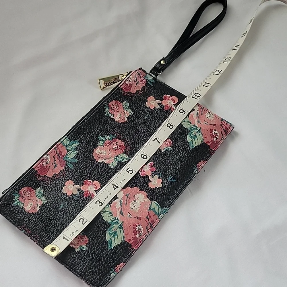 Juicy Couture Black and Pink Floral Clutch